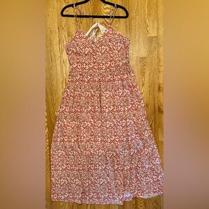 Mystree Strappy Long Flowy Dress Lined Hippie Side-Zip Boho Small NWT